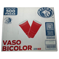 Vaso Bicolor Rojo Reyma 32 EU