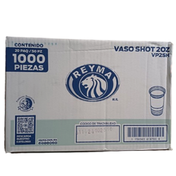 Vaso bicolor tipo shot de 2 oz