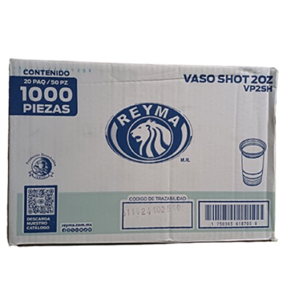 Vaso bicolor tipo shot de 2 oz