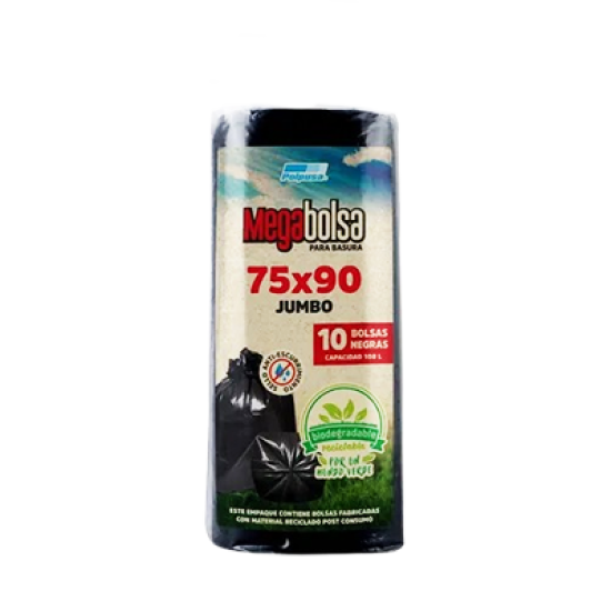 Mega Bolsa para Basura 75 x 90 cm – Sello Estrella 