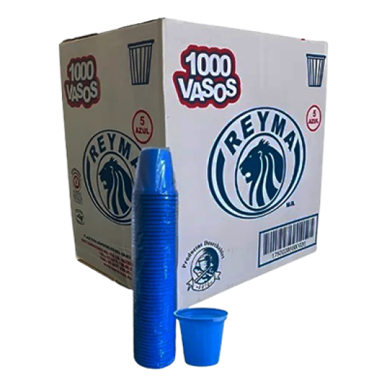 Vaso plástico Reyma No. 5 azul Vaso plástico Reyma No. 5 azul