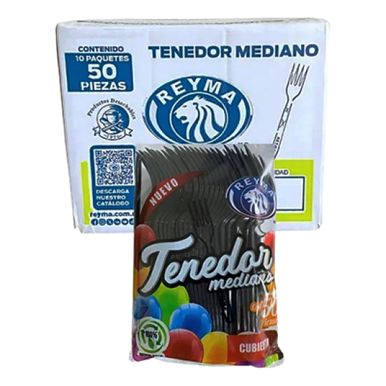 Tenedor Mediano Negro Reyma Tenedor Mediano Negro Reyma