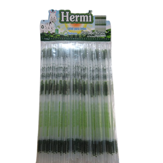 Popote Estuchado Natural 26 Cm 